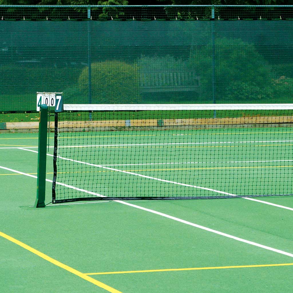 tennis court with the mesh super screen